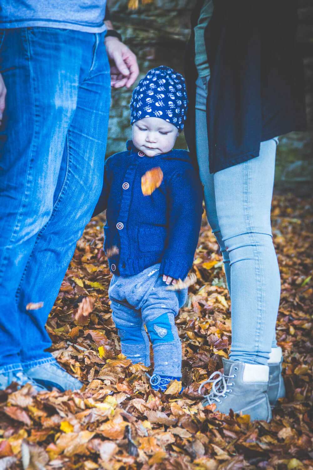 Familienfotoshooting in einer Burgruine