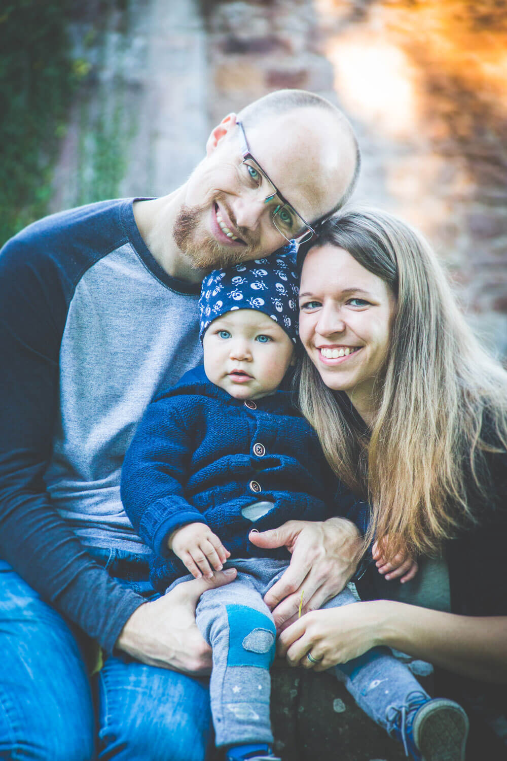 Familienfotoshooting in einer Burgruine