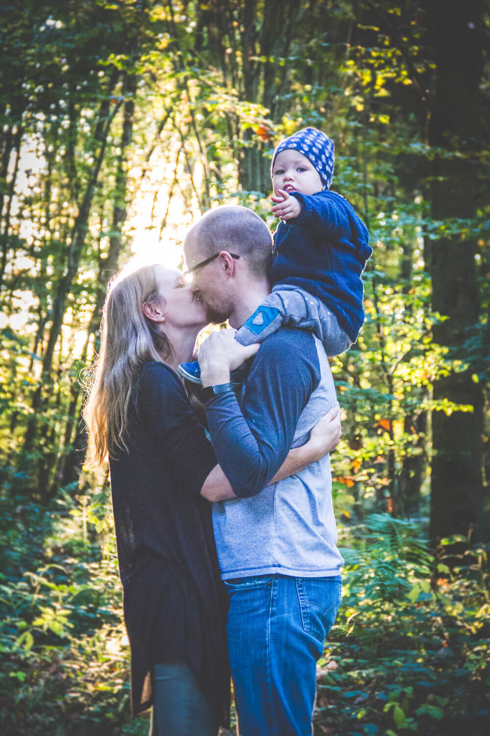 Familienfotoshooting in einer Burgruine