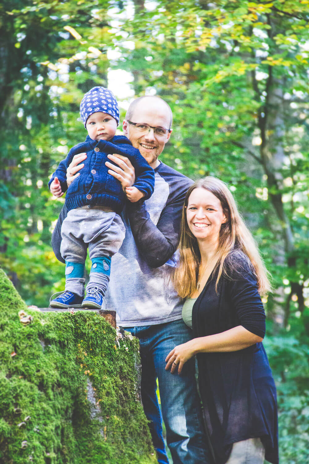 Familienfotoshooting in einer Burgruine