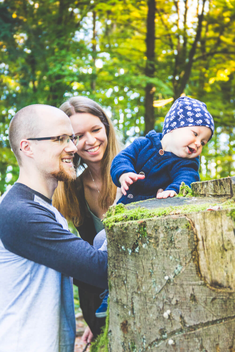 Familienfotoshooting in einer Burgruine