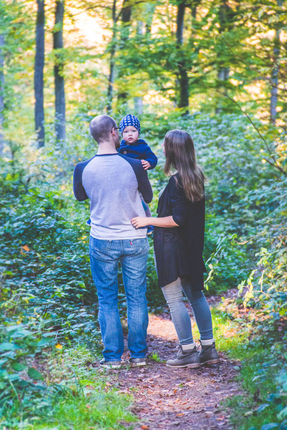 Familienfotoshooting in einer Burgruine