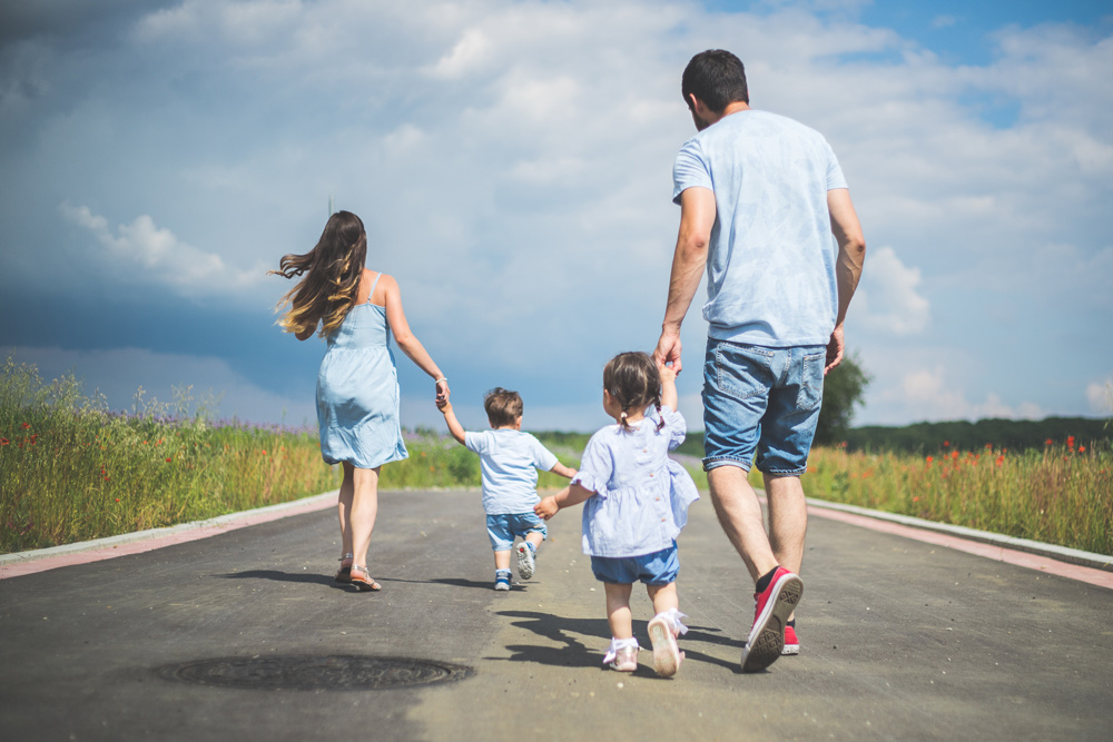 Familienfotoshooting mit doppelt so viel Freude